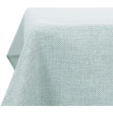 Deconovo Tischdecke Minzgrün 130x280 cm - Wasserdicht mit Lotuseffekt