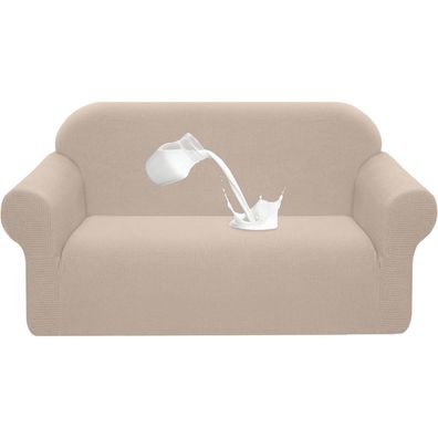 Granbest Stretch Wasserdicht Sofabezug Khaki für 2-Sitzer Sofas, Jacquard