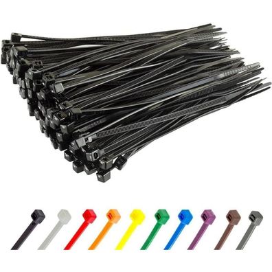 Gocableties Kabelbinder 100 Stück Schwarz, 150 mm x 3,6 mm, UV Beständig, 18,2