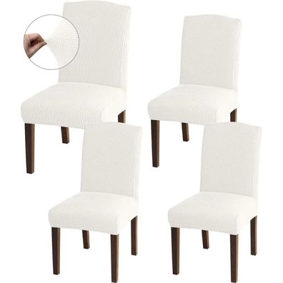 Granbest Stuhlhussen Jacquard Elfenbein, Set mit 4 Stück, Hohe Dehnung