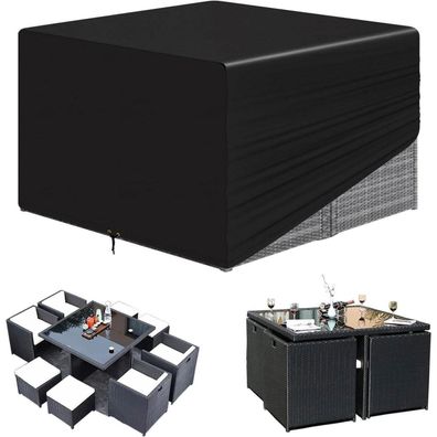RICHIE Cube Gartenmöbel Abdeckung wasserdicht 125x125x71cm, 420D Heavy Duty