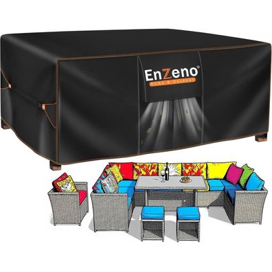 Enzeno Abdeckung für Gartenmöbel, 250x180x90cm, Wasserdicht, 420D Oxford