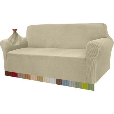 Granbest High Stretch Sofabezug Khakifarbe 3 Sitzer - Moderner Jacquard