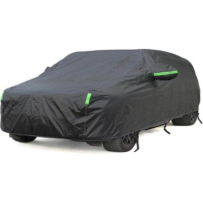 BEXITA Auto Abdeckplane M (Max 470cm) wasserdicht mit Baumwollfutter, schwarz