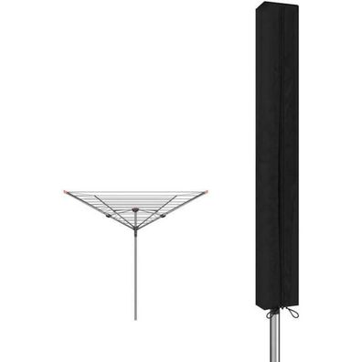 Funshot Schutzhülle für Wäschespinne und Wäscheschirme, 165x16x16cm, Schwarz