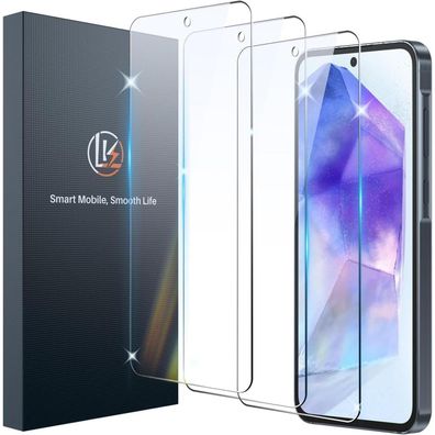 LK 3x Schutzglas für Samsung Galaxy A55 5G / A35 5G - 9H Panzerfolie, HD