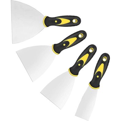 KZXXZH Spachtel-Set 4er Pack, 1,5'' bis 5'' breit, Metall Spachtelmesser für