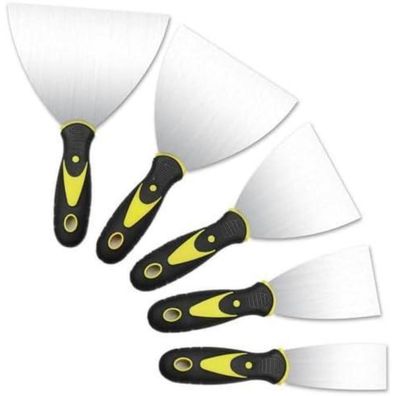 xiaoxiaozhijia 5er Spachtel Set Edelstahl Flächenspachtel Schaber für Tapeten