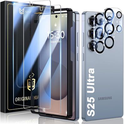 UniqueMe 2x Displayschutzfolie & 2x Kameraschutz für Samsung Galaxy S25 Ultra