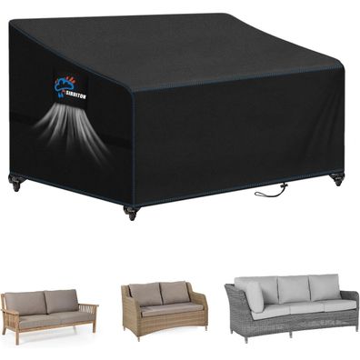 Siruiton Gartenbankabdeckung 205 x 85 x 81/61 cm, wasserdicht, winddicht