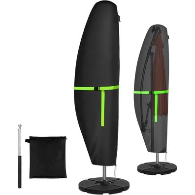 Gemitto Sonnenschirm Schutzhülle mit Stab, Wasserdicht 280x30x81/46cm, 420D
