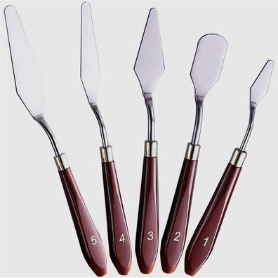 Xmbygey Spachtel Set, 5 Stück Malmesser für Acrylfarben, Palettenmesser für