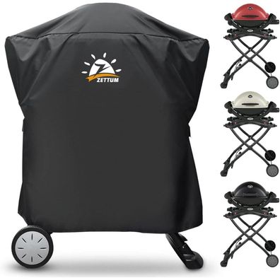 Zettum Grillabdeckung für Weber Q1000/Q2000 Serie, Heavy Duty & Wasserdicht
