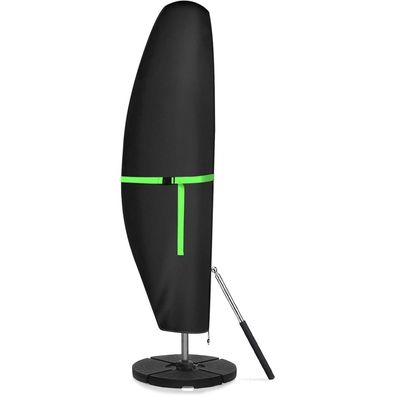 Gemitto Sonnenschirm Schutzhülle mit Stab, Wetterfeste Ampelschirm Abdeckung