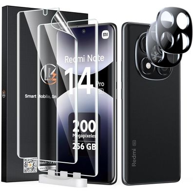 LK 2 Stück TPU Schutzfolie & 2 Stück Kameraschutz für Xiaomi Redmi Note 14 Pro