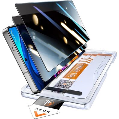 LK Sichtschutz Panzerglas für Samsung Galaxy S25 Ultra, 2 Stück Schwarz, mit