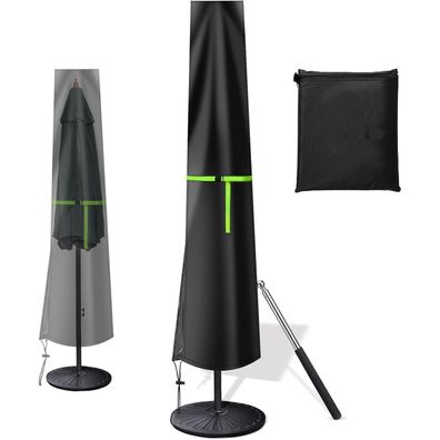 Gemitto Sonnenschirm Schutzhülle Wasserdicht mit Stab, Outdoor Ampelschirm
