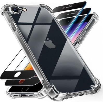 Tentoki 3-in-1 iPhone SE 2020/2022 (SE 3/2), 7/8 Hülle & 2x Panzerglas