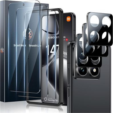LK Schutzfolie für Xiaomi 14T Pro: 3x Panzerglas & 3x Kameraschutz, 9H Härte