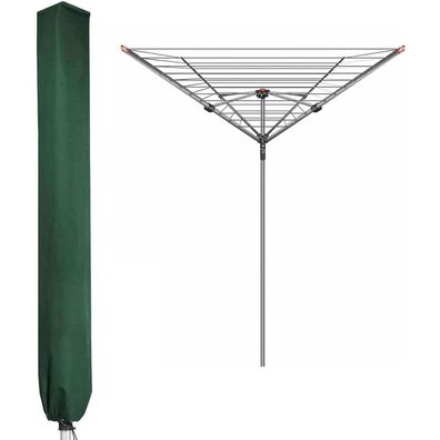 PATIO PLUS Schutzhülle für Wäschespinne, Wasserdicht, 600D Oxford PVC, Grün