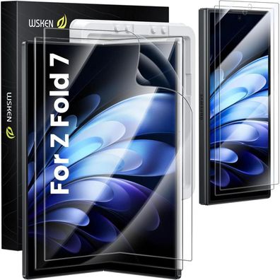 WSKEN Displayschutzfolie für Samsung Galaxy Z Fold 7 - 2 Stück, Innen TPU
