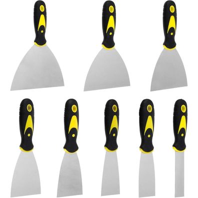 Xinzistar Spachtel Set, 8 Stück Edelstahl Malerspachtel mit Kunststoffgriff