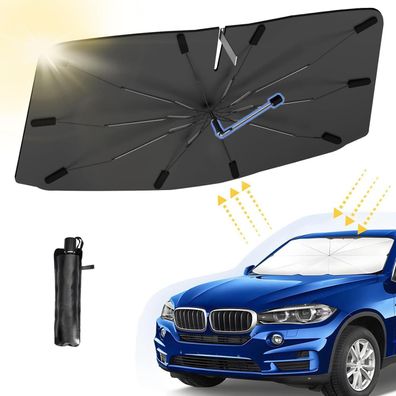 Huifengjie Auto Sonnenschutz Frontscheibe, 360° Drehbar Faltbarer UV-Schutz