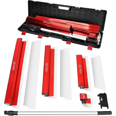Airless SJG Flächenspachtel Set mit Transportkoffer, Teleskopstange und 3