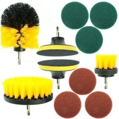 Rosfix Reinigungsbürsten Set 12-tlg – 1/4" Sechskant | für Akkuschrauber