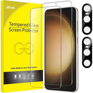 JETech Schutzfolie für Samsung Galaxy S23 5G (6,1 Zoll) - 2x Panzerglas mit