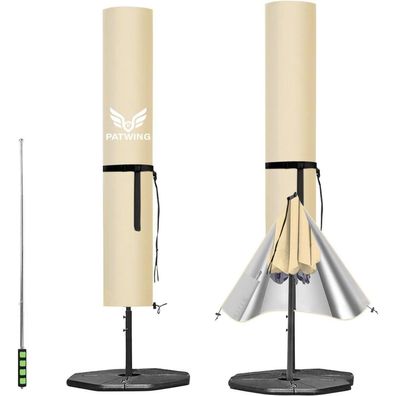 Patwing Ampelschirm Schutzhülle 600D Oxford, Beige, 240x57x57/57cm