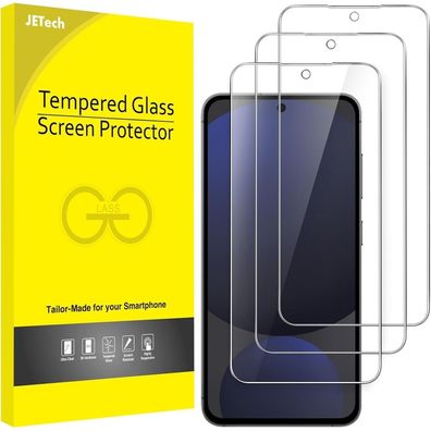 JETech Displayschutzfolie für Samsung Galaxy S24 FE, 3 Stück, Gehärtetes Glas
