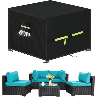 VDISRR Abdeckhaube für Gartentische 250x250x90cm, 420D Oxford, Wasserdicht