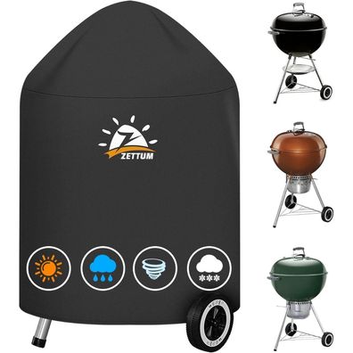 Zettum Kugelgrill Abdeckung für Weber 47 CM Holzkohlegrill, 600D Oxford