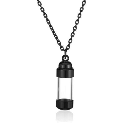 Jovivi Edelstahl Asche Schmuck Memorial Urnen Acryl Flaschen Anhänger Kapsel