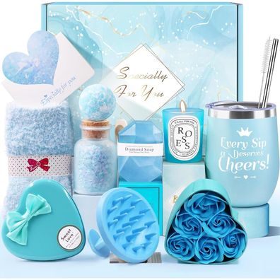 Livehitop 10PCS Geschenkset für Frauen - Isolierter Becher, Duftkerze, Badesalz