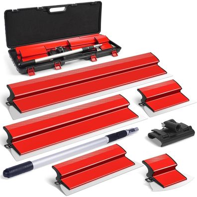 DEKEones Flächenspachtel Set mit Koffer, 5 Größen (15-80 cm), Teleskopstange