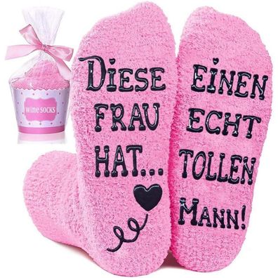 UEOTO Partner Socken mit Spruch für Damen und Herren - Lustige Geschenkidee für