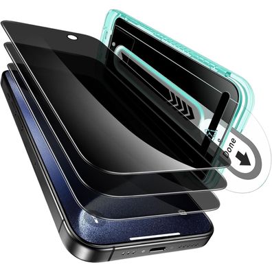 ESR Displayschutzfolie für iPhone 15 Pro, 3 Stück, gehärtetes Glas, Antispy