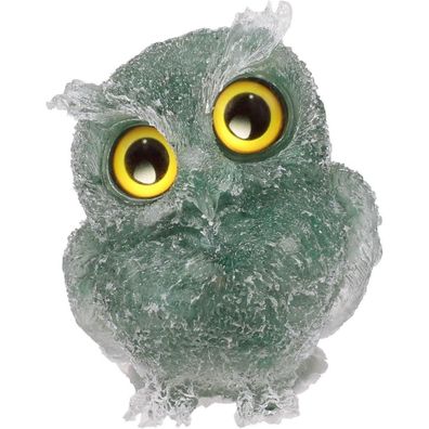Nupuyai Grüne Aventurin Eule Figur Deko, 6 cm Kristall Eule Statue als