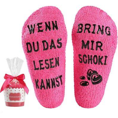 Bonangel Damen Socken "Wenn du das lesen kannst, bring mir Schoki" - Witziges