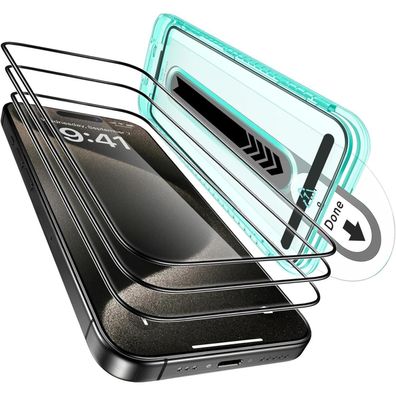 ESR Armorite Displayschutzfolien-Set für iPhone 15 Pro Max, 3 Stück mit Kamera