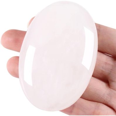 Qinjiejie Klarer Quarz Kristall Handschmeichler Oval 2.4 Zoll - Spirituelle