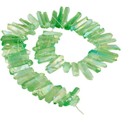 Kyeygwo Titanium Beschichtete Kristall Punkt Perlen, Grobe Naturstein Sticks