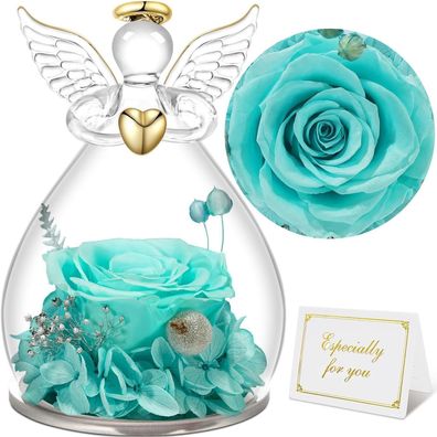 Sunia Ewige Rose im Glas Engel Figur Geschenke für Frauen, Mama