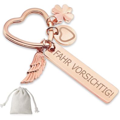 Sugeru Herz Schlüsselanhänger mit Gravur - Personalisierte Geschenke für