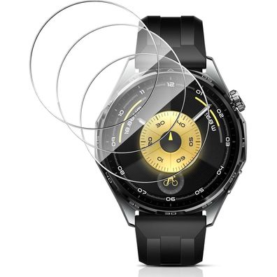 QULLOO Schutzfolie für HUAWEI Watch GT 6 46 mm (3 Stück) - 2.5D Panzerglas