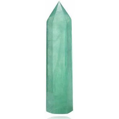 Gujoxila Grüner Fluorit Kristall Turm Schmuckstein Stab 9-10cm für Meditation und