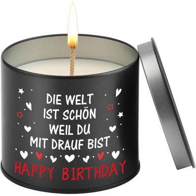 Prstenly Kerze aus Metall 9OZ, Geburtstagsgeschenk für Männer und Frauen, 30-60