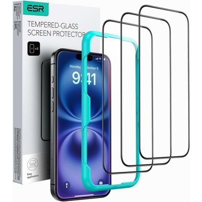 ESR Displayschutzfolie für iPhone 16 Plus / 15 Plus - 3 Stück gehärtetes Glas